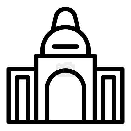 Illustration for Saint Petersburg museum icon outline vector. Cultural location. Russian imperial heritage - Royalty Free Image