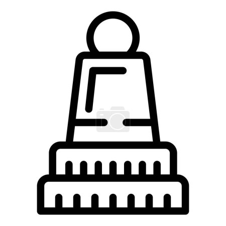 Imperial city monument icon outline vector. Saint Petersburg landmark. Famous Russian heritage
