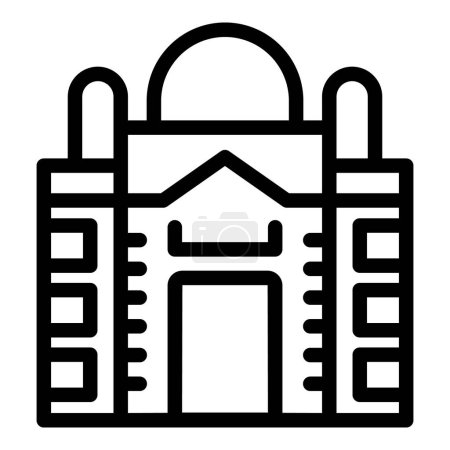 Illustration for State Saint Petersburg museum icon outline vector. Impressive cathedral. Historical religious heritage - Royalty Free Image