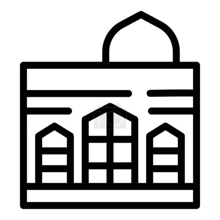 Illustration for Admiralty building icon outline vector. Saint Petersburg famous construction. Old royal historical landmark - Royalty Free Image