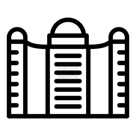 Illustration for Saint Petersburg culture palace icon outline vector. Historical sightseeing location. Imperial city attraction - Royalty Free Image