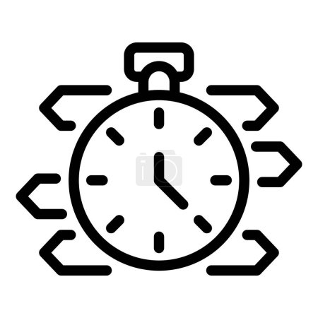Conception simplifiée minimaliste de chronomètre noir et blanc pour une application moderne de gestion du temps. Interface Web