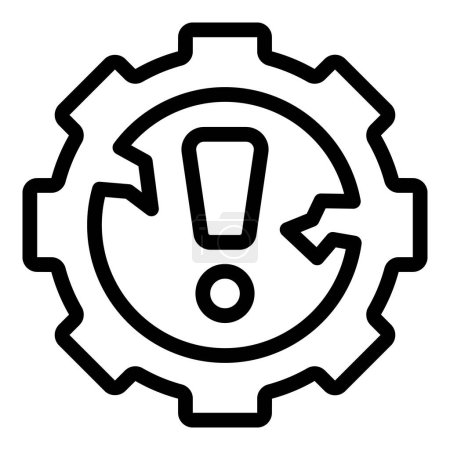Startup downfall icon outline vector. Project breakdown. Lack of marketing strategy