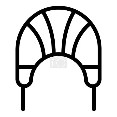 Ilustración de Dibujo de línea simple de un sillón tradicional, perfecto para temas de diseño de interiores - Imagen libre de derechos