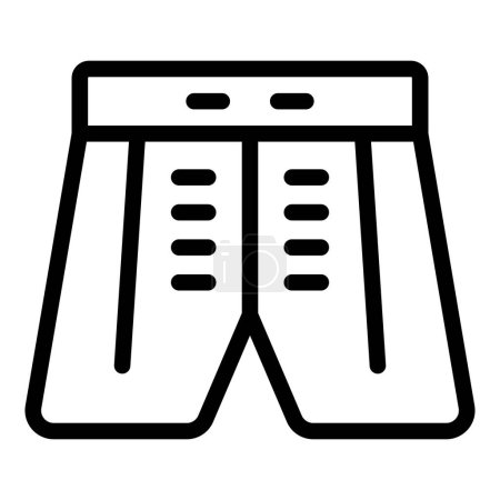 Vektor-Illustration eines einfachen Männer-Shorts-Designs in einem einfachen Schwarz-Weiß-Stil