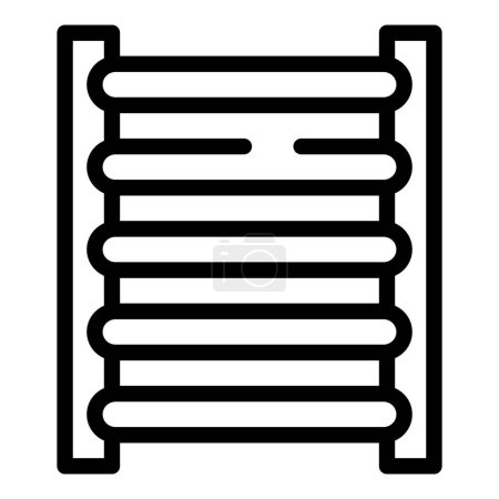 Simplistic vector design of a ladder icon in black and white