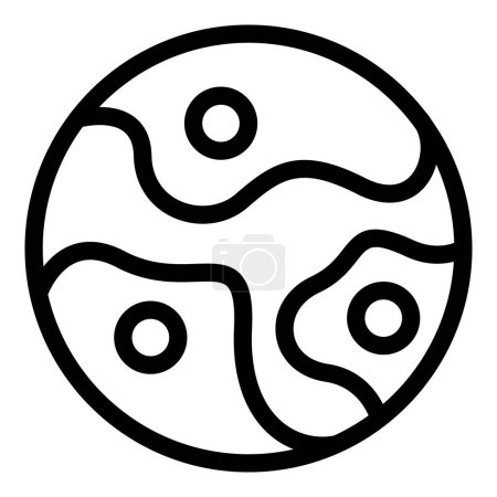 Illustration for Black and white vector illustration of the traditional yin yang symbol representing balance - Royalty Free Image