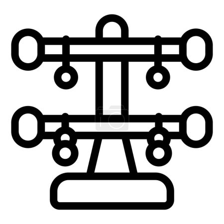 Monochrome vector illustration of a balance scale, symbolizing justice and equality