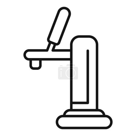 Image vectorielle en noir et blanc présentant un design simpliste d'un robinet à bière, parfait pour les icônes et les signes