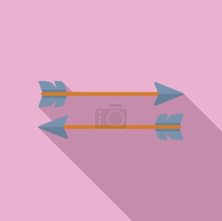 Illustration of two arrows pointing in opposite directions on a minimalist pink backdrop