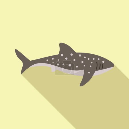 Illustration for A vector graphic of a whale shark, simple and cute, perfect for educational designs - Royalty Free Image