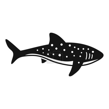Graphisme noir et blanc d'un requin, idéal pour les motifs océaniques