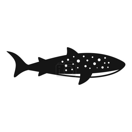 Black and white graphic of a shark, ideal for marinethemed designs