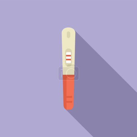 Happy news of pregnancy test with two lines vector illustration in flat design. Symbolizing the joyful anticipation of new life and parenthood for expecting mothers