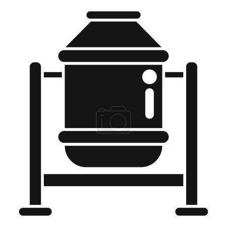 Ilustración simplista que representa un icono de hidrante de fuego monocromo, ideal para el diseño de servicio público