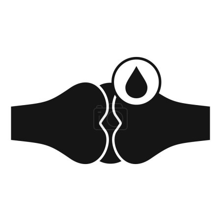 Grafik, die zwei Hände zeigt, die einen Wassertropfen retten, symbolisiert Wassersparen und Umweltschutz