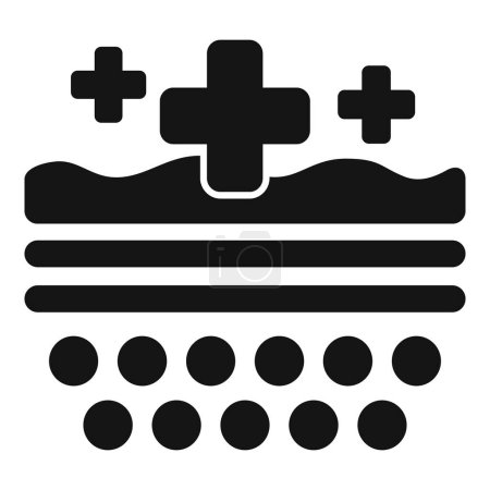 Silhouette noire simple d'une icône d'installation de traitement d'eau