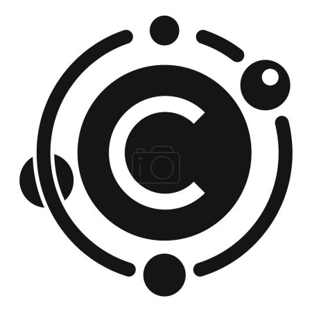 Schwarz-weiße grafische Darstellung eines modernisierten Urheberrechtslogos