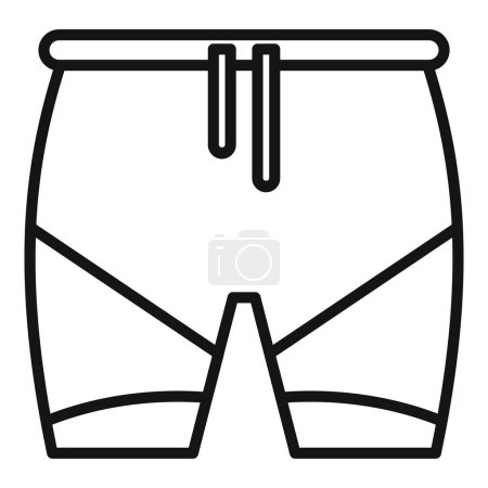 Black and white vector outline of modern snug men underwear
