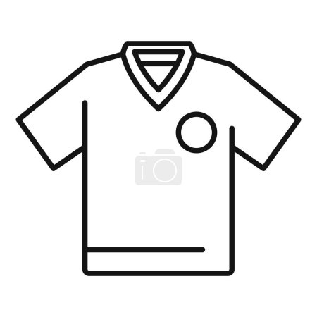 Line art illustration of a soccer jersey, perfect for sportsthemed designs