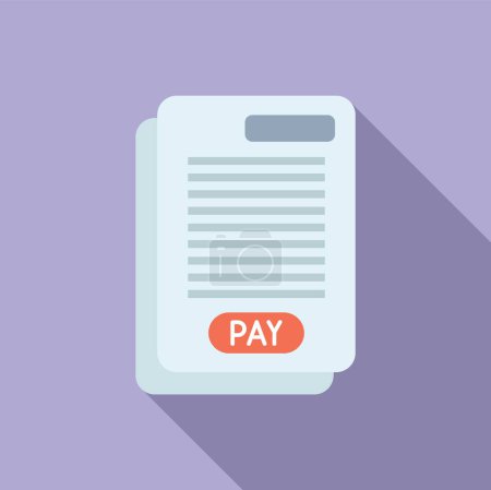 Vektorbild eines stilisierten Zahlungsrechnungsdokuments, ideal für Web- und Finanzgrafiken