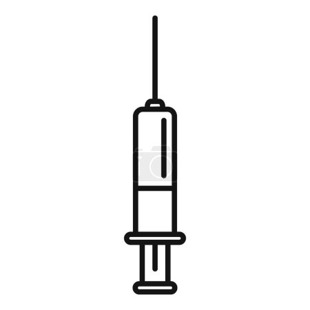 Illustration medizinischer Spritzensymbole für das Gesundheitswesen und die Medizin. Vereinzelt auf weißem Hintergrund. Abbildung der Impfausrüstung für Grippeimpfungen und Impfungen
