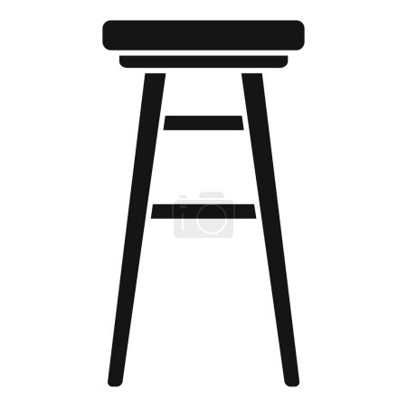 Vector graphic of a simple high chair or bar stool silhouette on a white background
