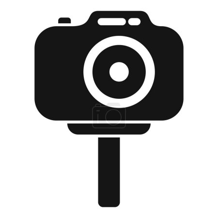 Simple vector illustration of a camera icon, isolated on a white backdrop for easy use