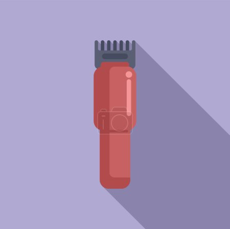 Vektor-Illustration einer modernen Haarschneidemaschine im flachen Design-Stil mit Schatten