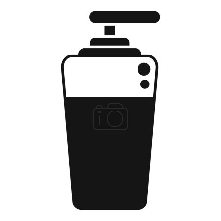 Gráfico en blanco y negro de un dispensador de jabón líquido, ideal para un diseño higienizado