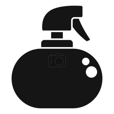 Vector illustration of a spray bottle silhouette, perfect for cleaning and hygiene themes