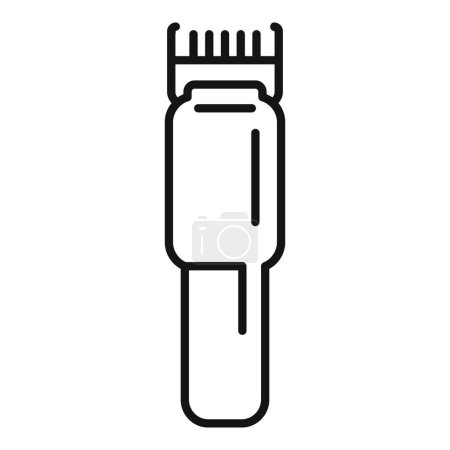 Vektor-Illustration eines Haarschneidesymbols im modernen Linienstil, isoliert auf Weiß