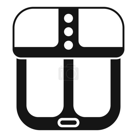 Icono minimalista en blanco y negro que representa una camisa abotonada, adecuado para varios usos de diseño