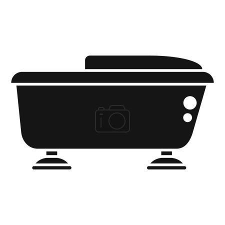 Vector illustration of a classic clawfoot bathtub silhouette, ideal for bathroomrelated designs
