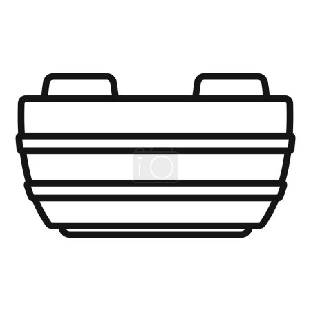 Skizzierte Vektorillustration eines klassischen Bootes für verschiedene Designs