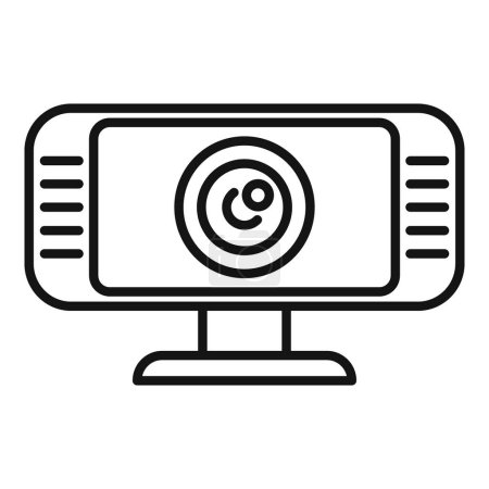 Einfaches Liniensymbol einer Webkamera für Web- und Technologiedesigns
