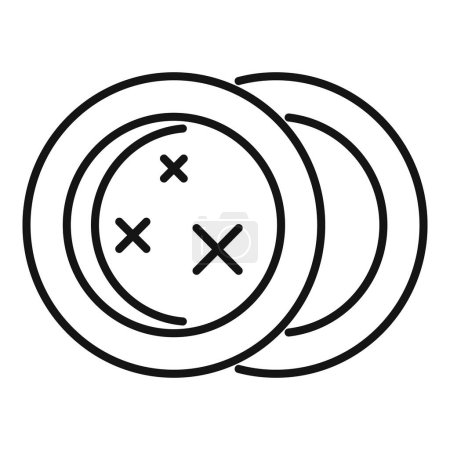 Ilustración minimalista en blanco y negro de un diseño de icono de botón simple