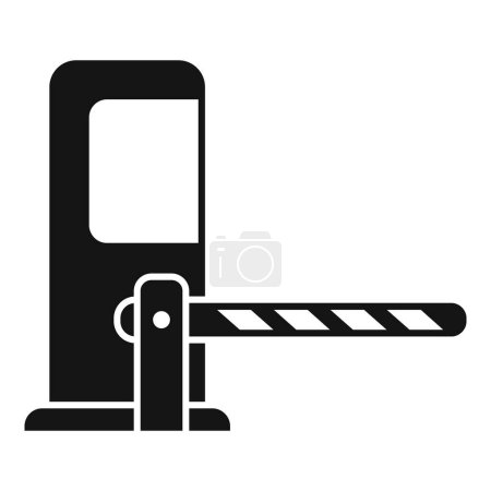 Ilustración de Silueta vector ilustración de una puerta de barrera, que representa el control de acceso - Imagen libre de derechos