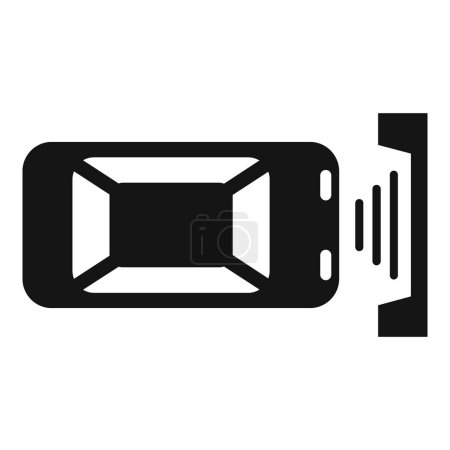Smartphone loudspeaker volume icon vector illustration for multimedia interface design and user experience