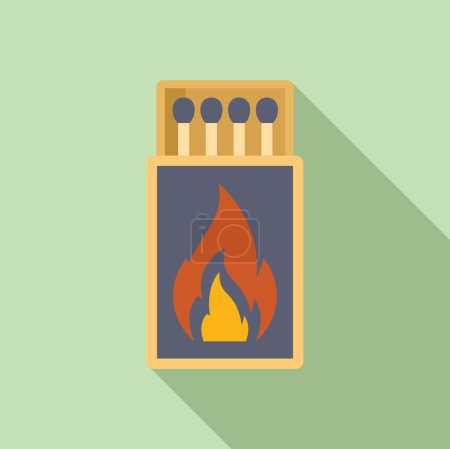 Vector illustration of a matchbook with a stylized flame, perfect for safety and firerelated themes