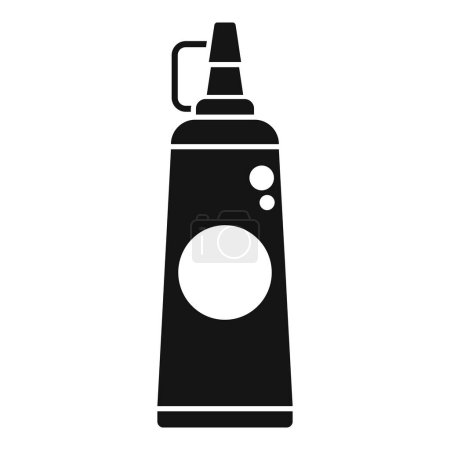 Simple black and white icon of a spray can, ideal for various design needs