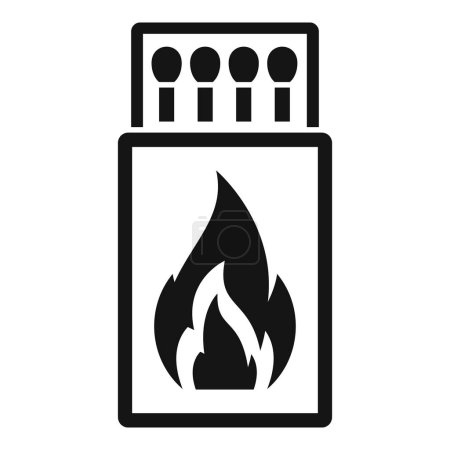 Vereinfachte Darstellung eines Feuerzeugs mit Flammensymbol, in kontrastierendem Schwarz-Weiß