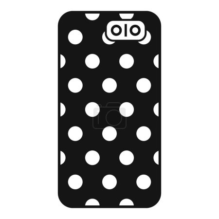 Stylish phone case featuring a classic black background with white polka dots