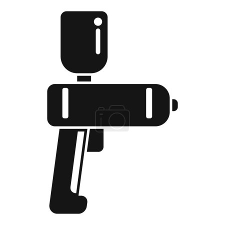 Icône de silhouette simplifiée d'un stabilisateur de cardan pour caméras sur fond blanc