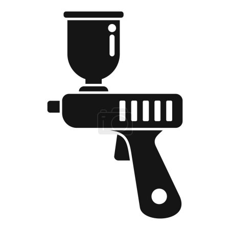 Illustration for Vector illustration of a paint spray gun silhouette, perfect for icons and industrial design themes - Royalty Free Image