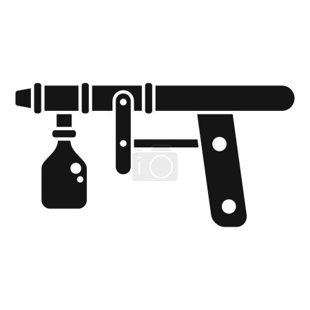 Vector icon showing a stylized paint spray gun silhouette, perfect for industrial design themes