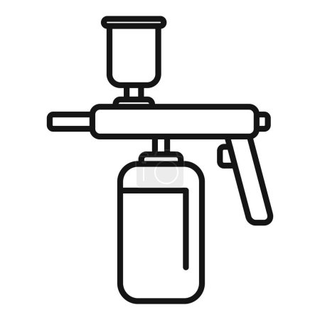 ilustración de arte de línea de una botella de pulverización a presión, adecuado para diversas necesidades de diseño