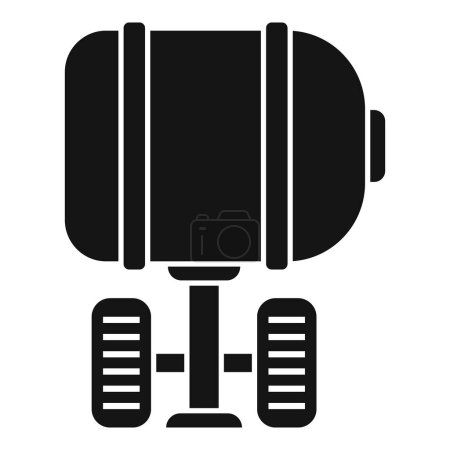 Vector illustration of a microphone silhouette, perfect for audio and podcast themed graphics