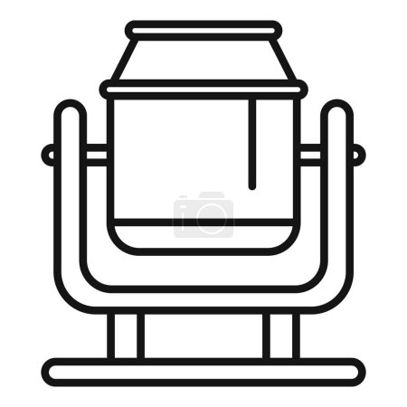 Icône d'art en ligne noire et blanche représentant un siège de montagnes russes sécurisé avec retenue