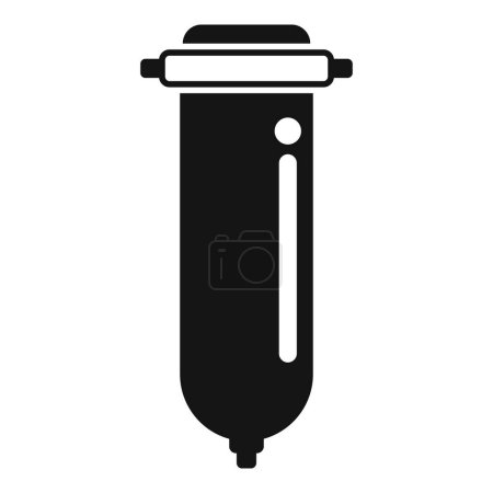 Vector illustration of a sleek vape pen icon in a modern flat design style